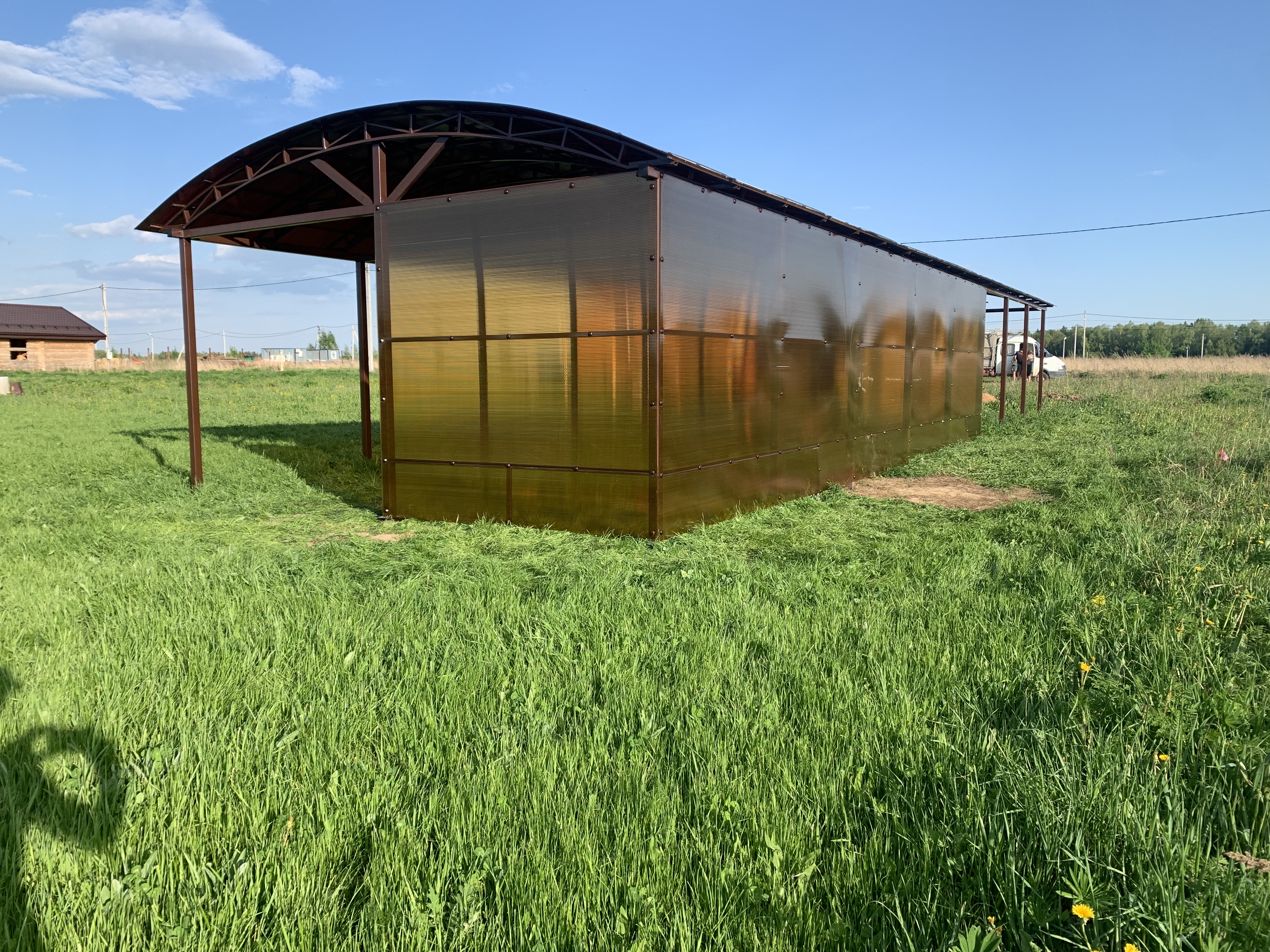 Навес из профнастила