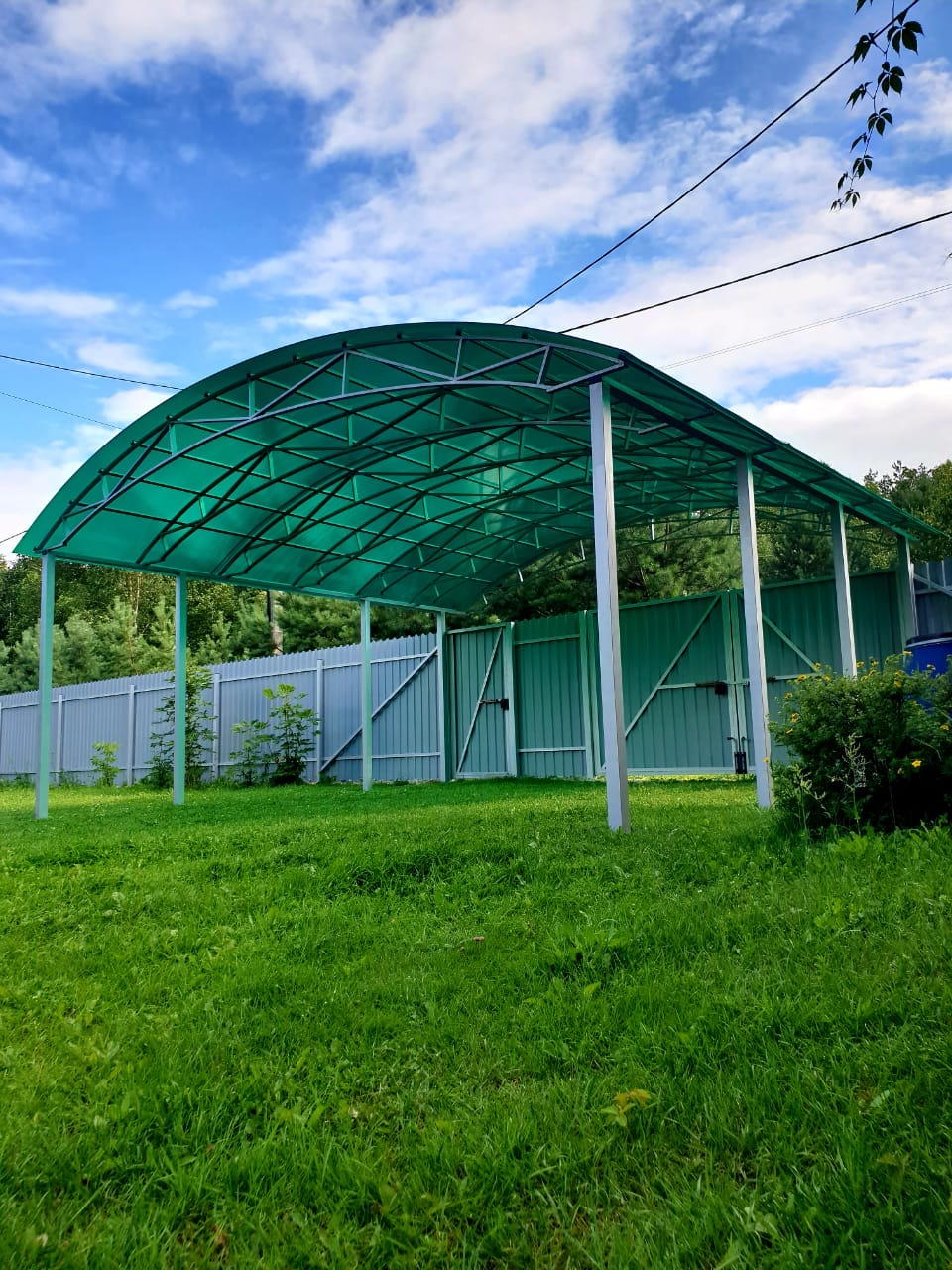 Навес из профнастила