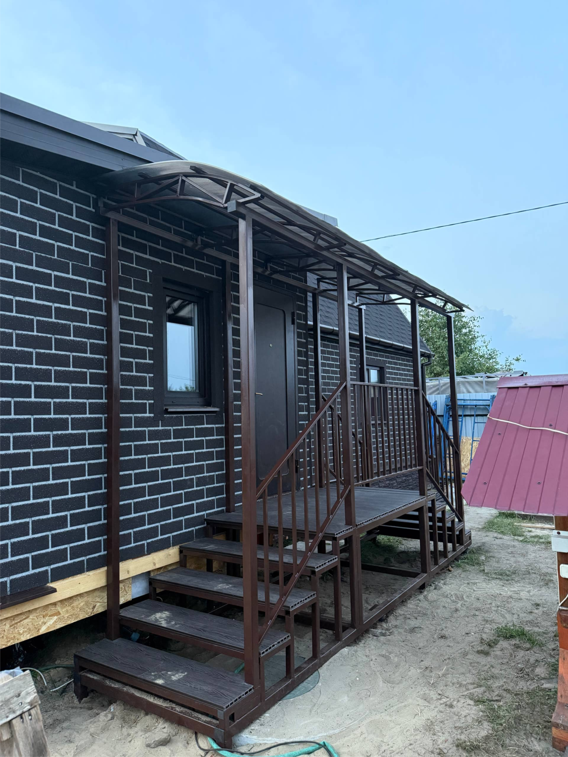 Навес из профнастила