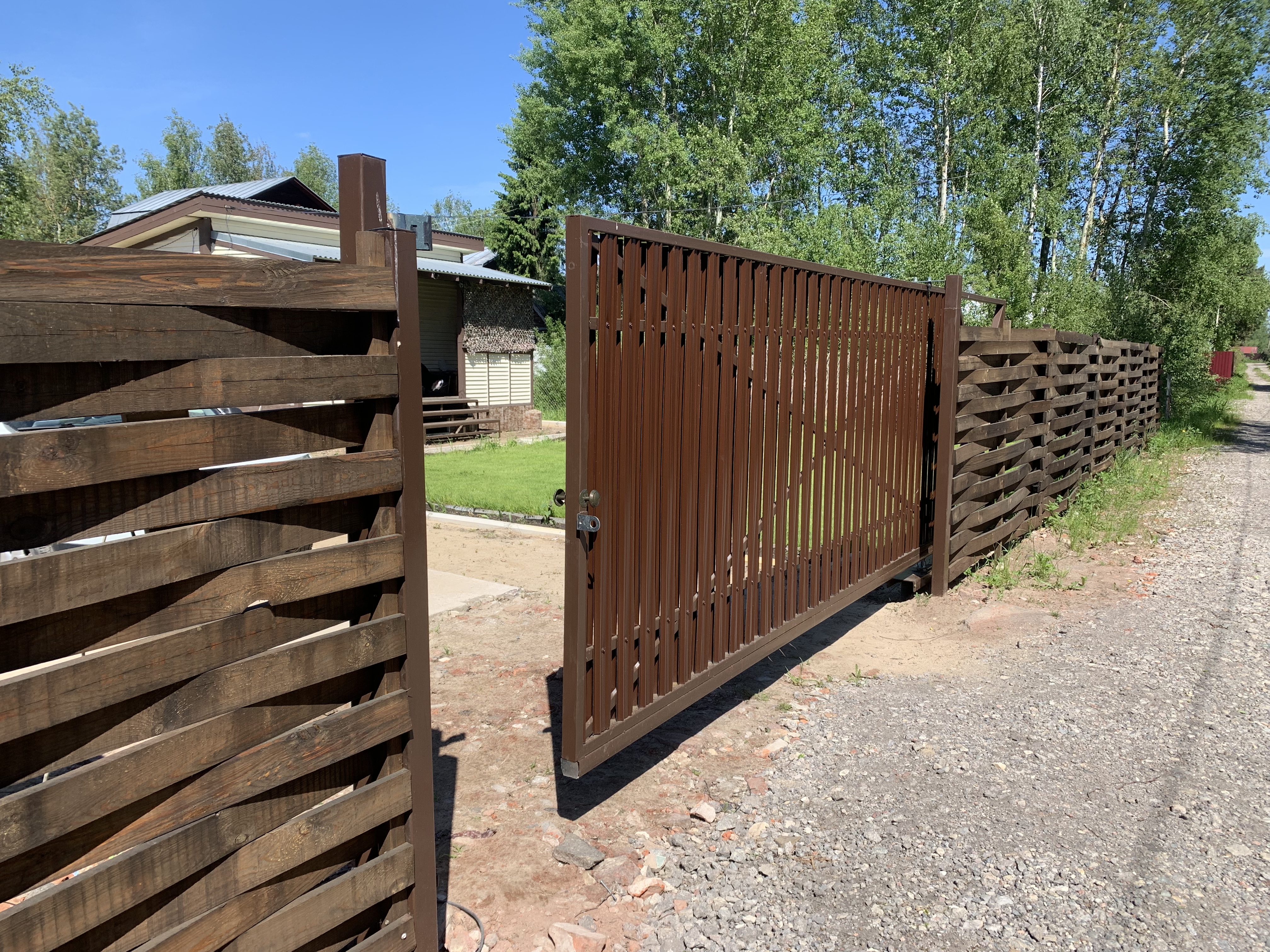 Навес из профнастила