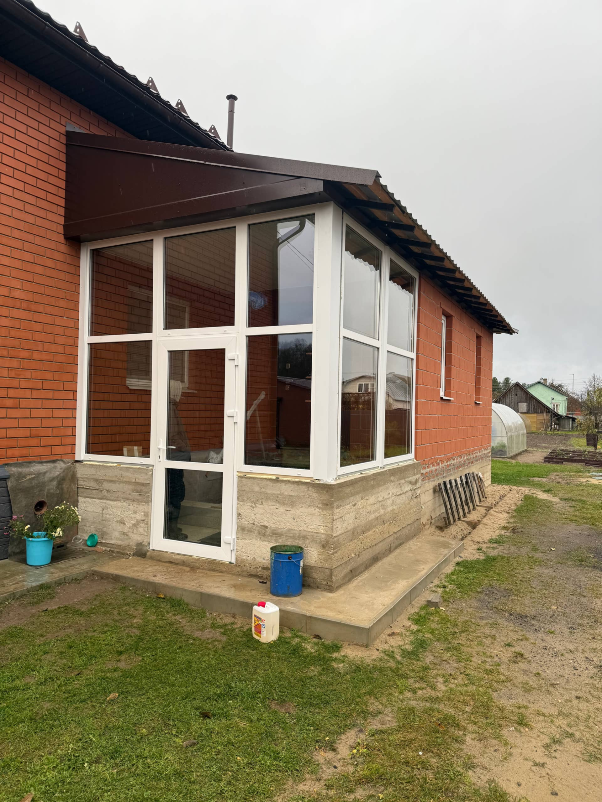 Навес из профнастила